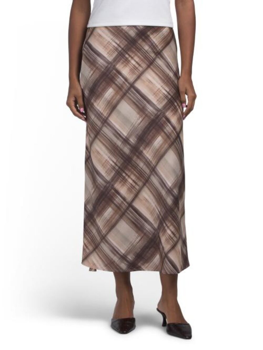 RACHEL ZOE Printed Satin Woven Skirt